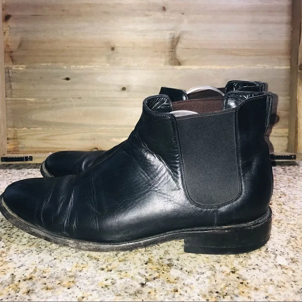 ✅Nisolo Black Leather Chelsea Boots